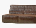 Restoration Hardware Chelsea Leather Chair And Half Modello 3D