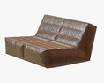 Restoration Hardware Chelsea Leather Chair And Half 3D 모델 