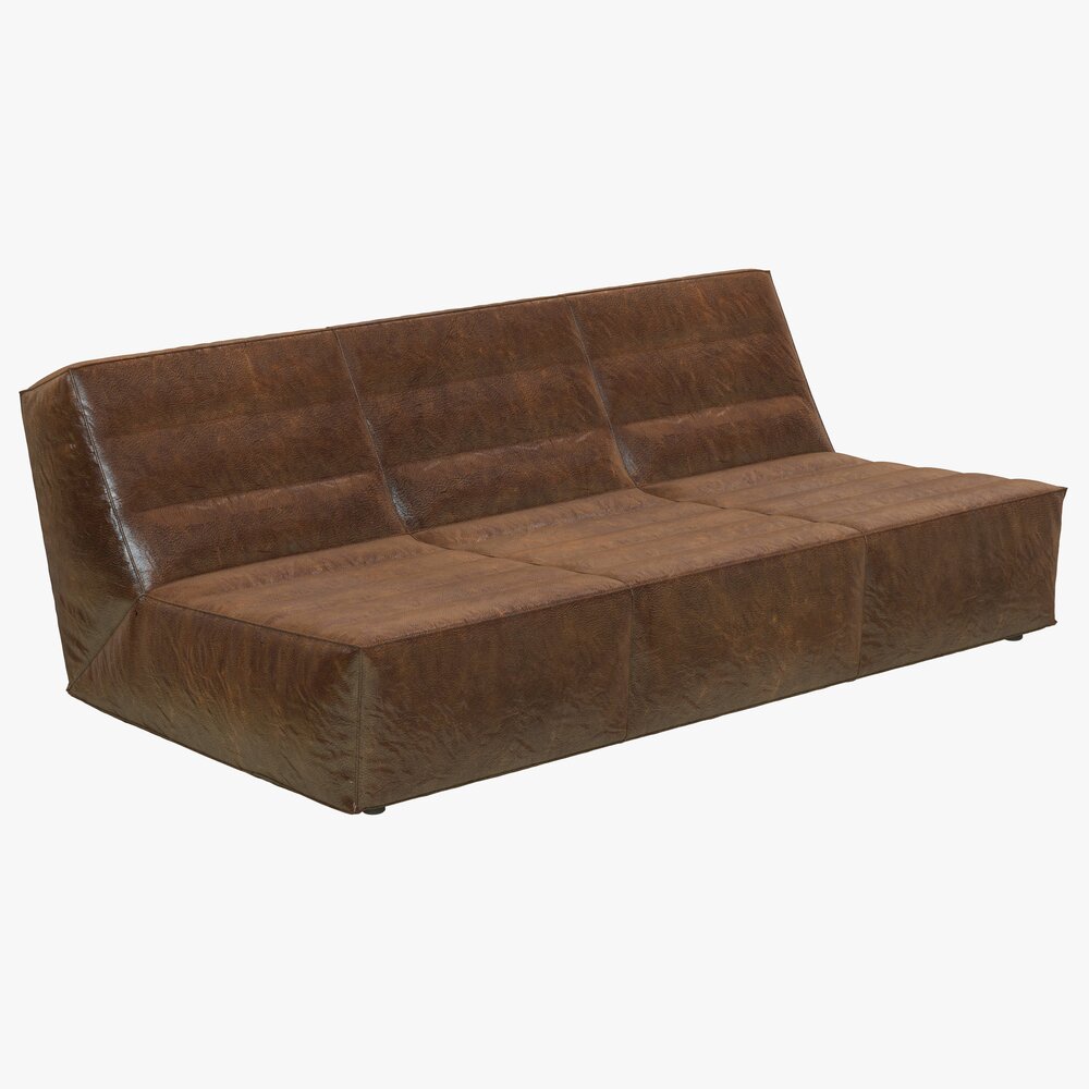 Restoration Hardware Chelsea Leather Sofa 3D модель