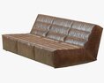 Restoration Hardware Chelsea Leather Sofa Modelo 3D