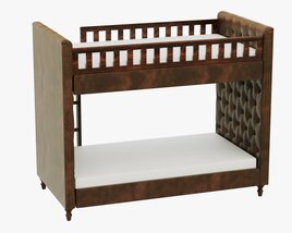 Restoration Hardware Chesterfield Leather Bunk Bed 3D model