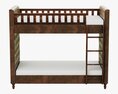 Restoration Hardware Chesterfield Leather Bunk Bed 3d model