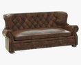 Restoration Hardware Churchill Leather Sofa With Nailheads 3D-Modell