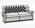 Restoration Hardware Churchill Leather Sofa With Nailheads 3d model