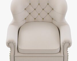 Restoration Hardware Churchill Upholstered Chair With Nailheads 3Dモデル