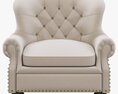 Restoration Hardware Churchill Upholstered Chair With Nailheads Modelo 3d