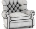 Restoration Hardware Churchill Upholstered Chair With Nailheads 3Dモデル