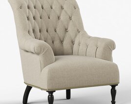 Restoration Hardware Clementine Tufted Chair 3D-Modell