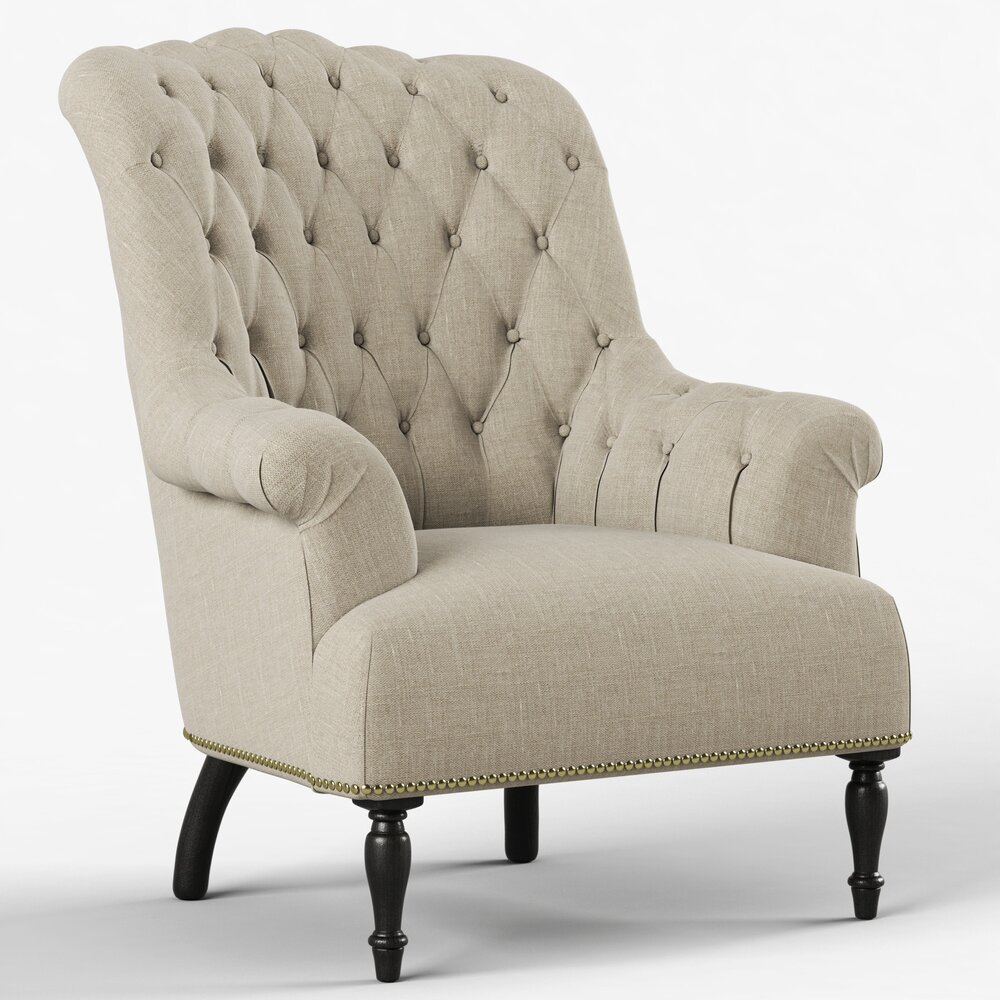Restoration Hardware Clementine Tufted Chair Modelo 3D