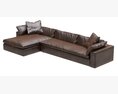 Restoration Hardware Cloud Leather Sofa Chaise Sectional Modello 3D