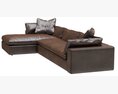 Restoration Hardware Cloud Leather Sofa Chaise Sectional 3D 모델 