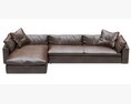 Restoration Hardware Cloud Leather Sofa Chaise Sectional 3D模型