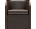 Restoration Hardware Dixon Upholstered Base Leather Armchair 3d model