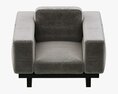 Restoration Hardware Durrell Leather Chair Modelo 3D