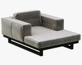 Restoration Hardware Durrell Leather Chaise 3D-Modell