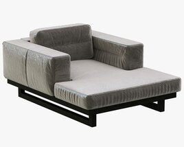 Restoration Hardware Durrell Leather Chaise 3Dモデル