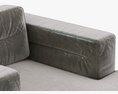 Restoration Hardware Durrell Leather Chaise Modelo 3d