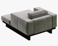 Restoration Hardware Durrell Leather Chaise Modelo 3d