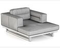 Restoration Hardware Durrell Leather Chaise 3d model