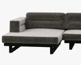 Restoration Hardware Durrell Leather U-Chaise Sectional 3D-Modell