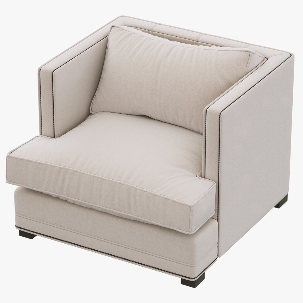 Restoration Hardware Easton Upholstered Chair Modello 3D