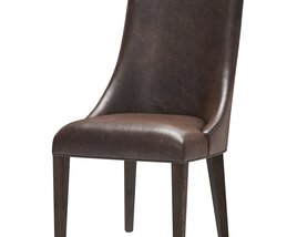 Restoration Hardware Ella Leather Side Chair Modello 3D