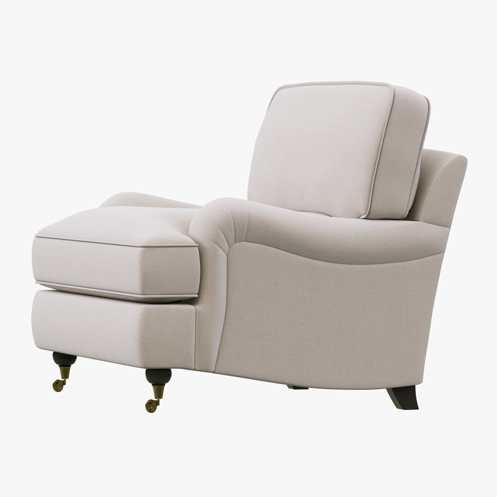 Restoration Hardware English Roll Arm Upholstered Chair 3D 모델 
