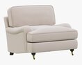 Restoration Hardware English Roll Arm Upholstered Chair 3D-Modell