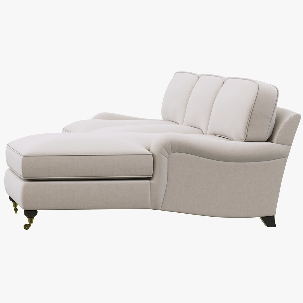 Restoration Hardware English Roll Arm Upholstered Chaise Sectional 3D модель
