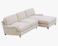 Restoration Hardware English Roll Arm Upholstered Chaise Sectional 3d model