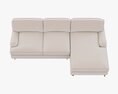Restoration Hardware English Roll Arm Upholstered Chaise Sectional 3d model