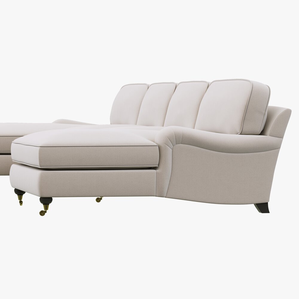 Restoration Hardware English Roll Arm Upholstered U-Chaise Sectional 3D model