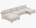 Restoration Hardware English Roll Arm Upholstered U-Chaise Sectional Modello 3D