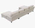 Restoration Hardware English Roll Arm Upholstered U-Chaise Sectional 3d model