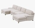 Restoration Hardware English Roll Arm Upholstered U-Chaise Sectional 3d model