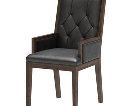 Restoration Hardware French Tufted Square Closed Armchair 3D 모델 
