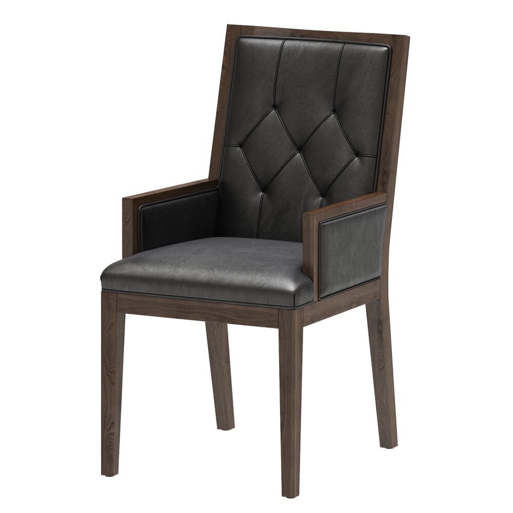 Restoration Hardware French Tufted Square Closed Armchair 3Dモデル