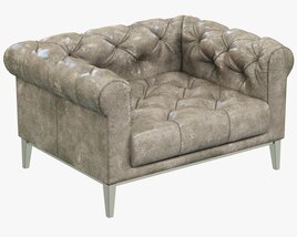 Restoration Hardware Italia Chesterfield Leather Chair 3D model