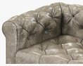 Restoration Hardware Italia Chesterfield Leather Chair 3D 모델 