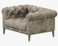Restoration Hardware Italia Chesterfield Leather Chair 3d model