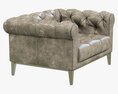 Restoration Hardware Italia Chesterfield Leather Chair 3D 모델 
