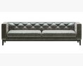 Restoration Hardware Italia Tufted Shelter Arm Leather Sofa 3D 모델 