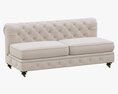 Restoration Hardware Kensington Upholstered Armless Sofa 3D 모델 