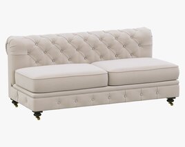 Restoration Hardware Kensington Upholstered Armless Sofa 3D model