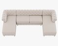 Restoration Hardware Kensington Upholstered U-Chaise Sectional Modello 3D