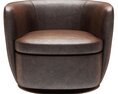Restoration Hardware Klein Leather Swivel Chair 3d model
