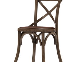 Restoration Hardware Madeleine Leather Side Chair Modelo 3D