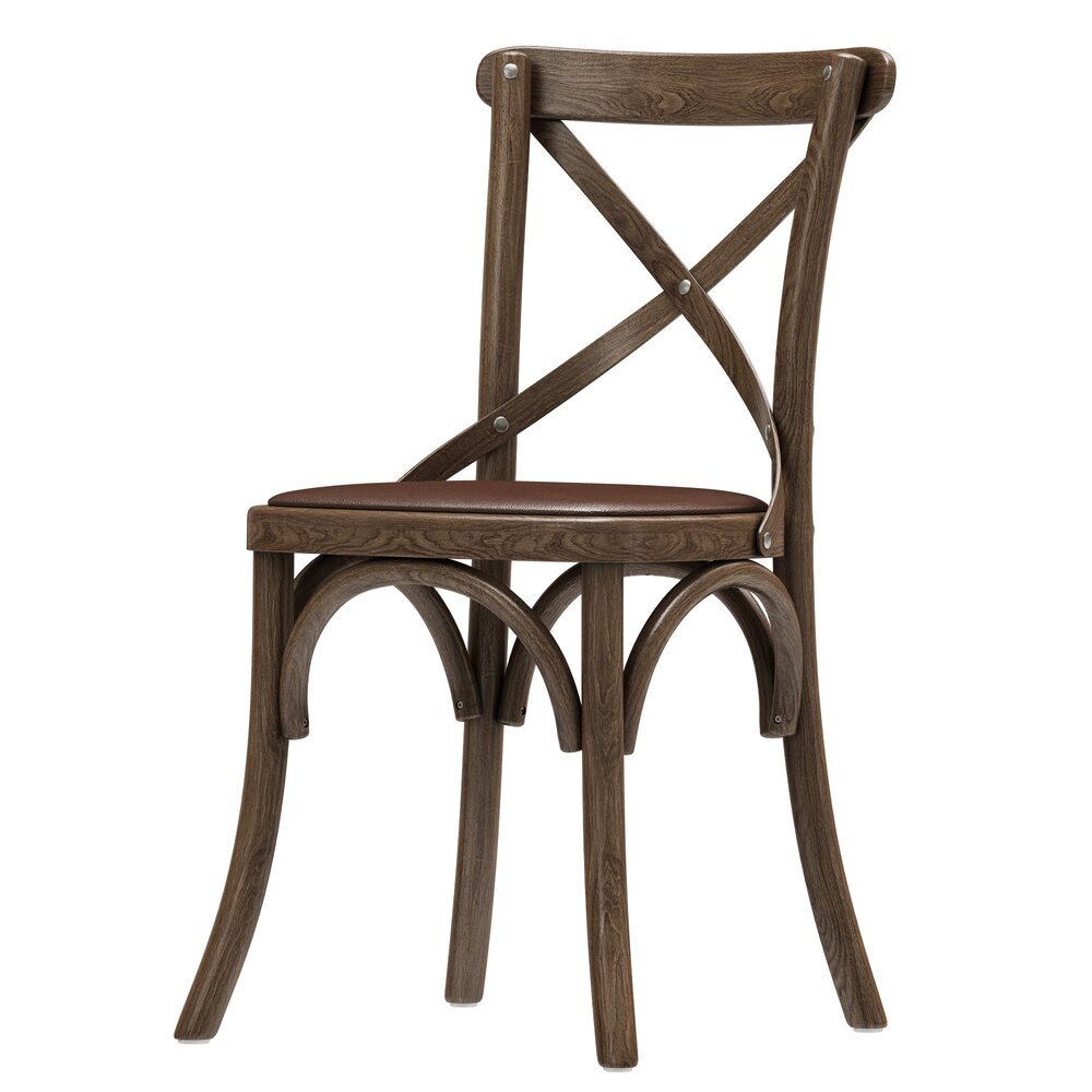 Restoration Hardware Madeleine Leather Side Chair 3Dモデル