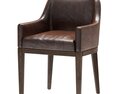 Restoration Hardware Morgan Curved-Back Track Leather Armchair Modello 3D