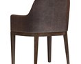 Restoration Hardware Morgan Curved-Back Track Leather Armchair Modello 3D